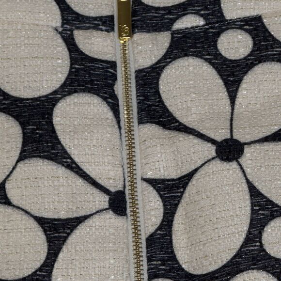 JULIE BROWN NY Skirt Mini size Large Navy Ivory Gold NWT - Picture 8 of 8